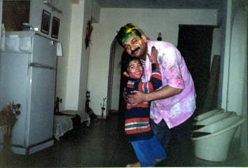 Manoj & Aakanksha in holi mood